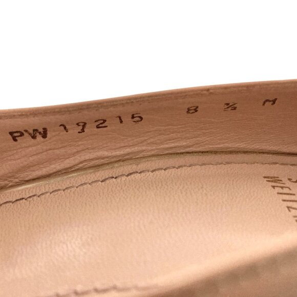 STUART WEITZMAN Pointed Toe Platform Stiletto Leather Heels Nude Tan - Picture 10 of 10
